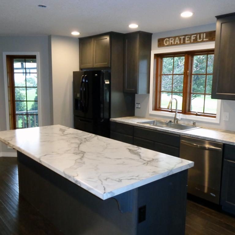 Calacatta Marble (Formica) - Ora Edge, 38" Wide Island