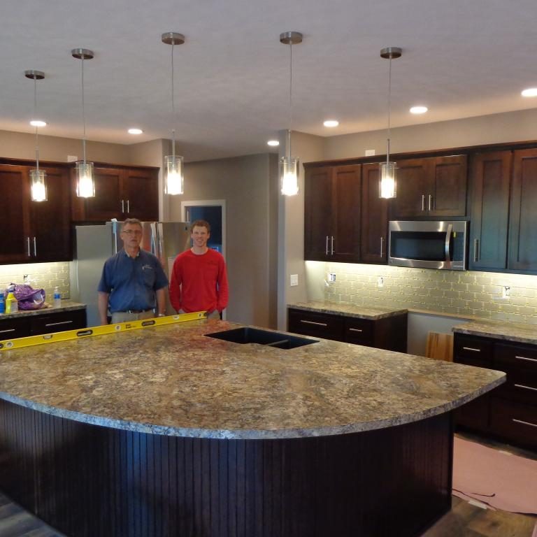 Winter Carnival (Wilsonart) - Square Edge Island, Ora Edge Perimeter