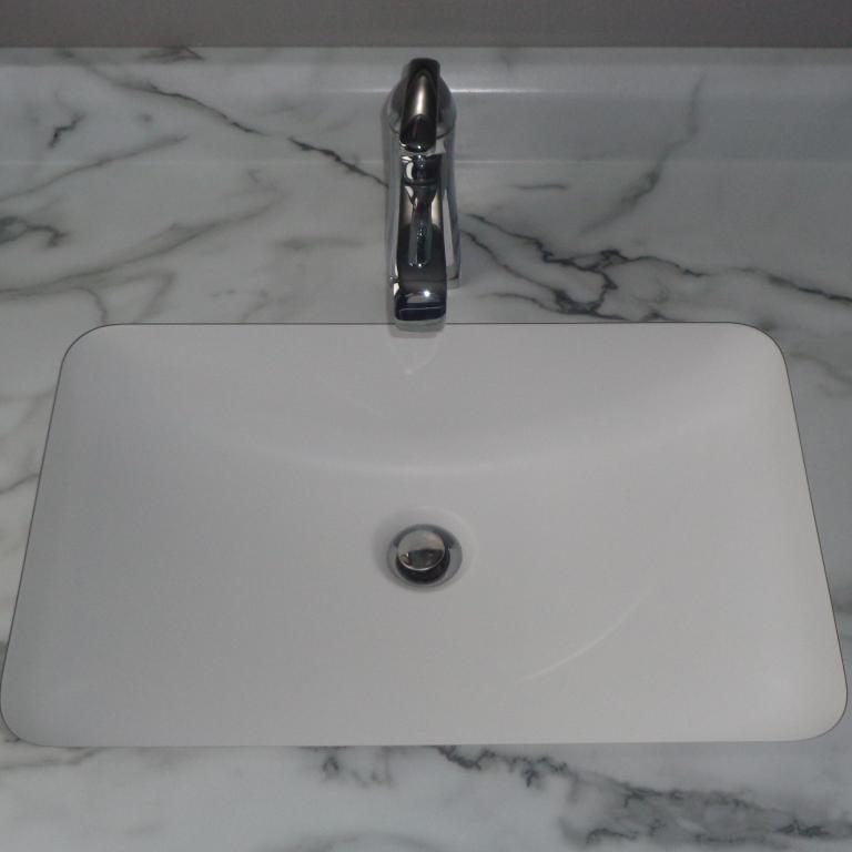 Acrylic Vanity Undermount Sink - White Sheffield