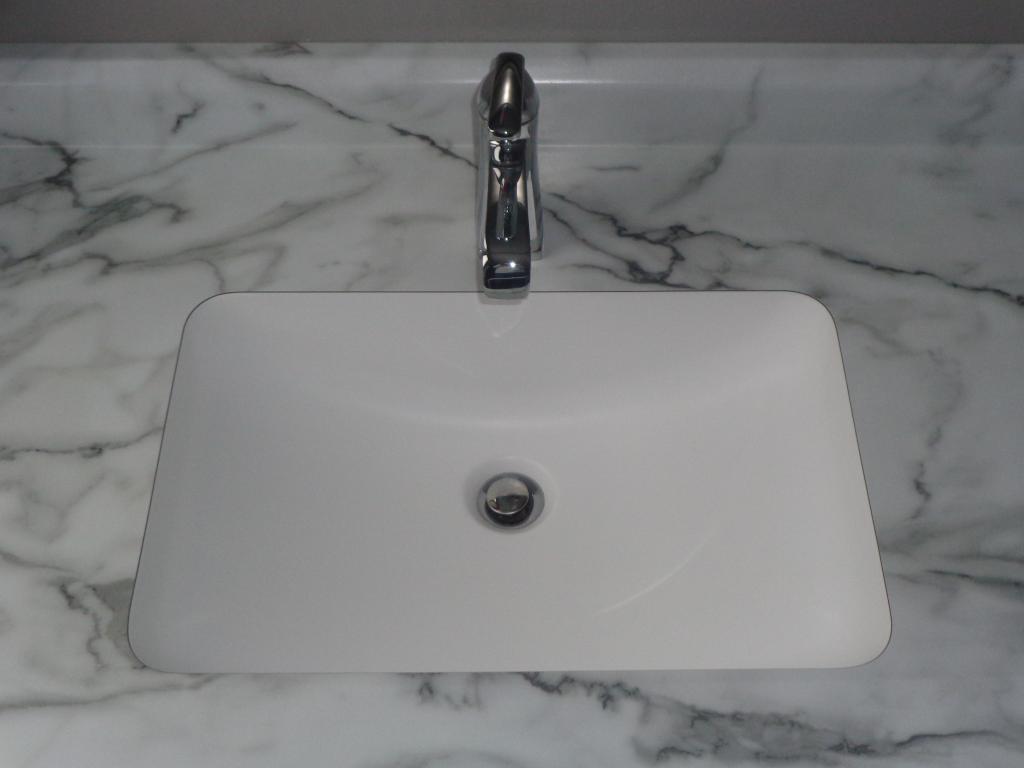 Acrylic Vanity Undermount Sink - White Sheffield